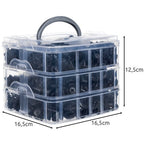 Set Auto Klipova s Izvlakačem, 620 Komada u Kutiji, 16.5 x 16.5 x 12.5 cm