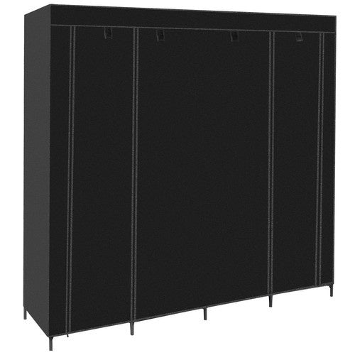 Sklopivi Tekstilni Ormar 170x170 cm Crni