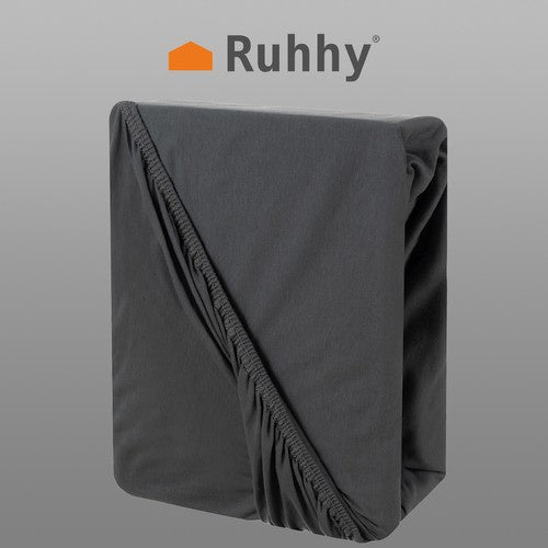 Pamučna Jersey Plahta s Gumom 180x200x20 cm Siva