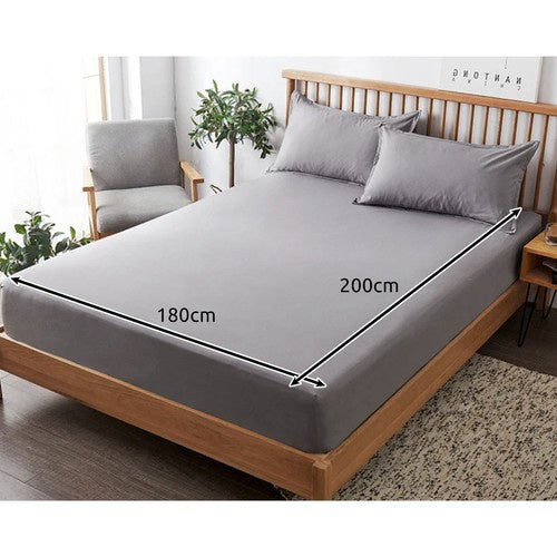 Pamučna Jersey Plahta s Gumom 180x200x20 cm Siva