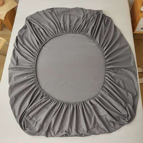 Pamučna Jersey Plahta s Gumom 180x200x20 cm Siva