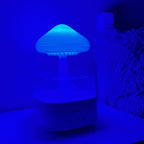 Ovlaživač Zraka s LED Noćnim Svjetlom i Efektom Kiše 26 x 16 x 16 cm Bijeli