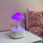 Ovlaživač Zraka s LED Noćnim Svjetlom i Efektom Kiše 26 x 16 x 16 cm Bijeli