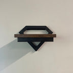 Zidna Polica Loft Stil 19 x 23 x 20 cm Crna MDF/Čelik