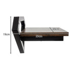 Zidna Polica Loft Stil 19 x 23 x 20 cm Crna MDF/Čelik