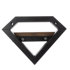 Zidna Polica Loft Stil 19 x 23 x 20 cm Crna MDF/Čelik