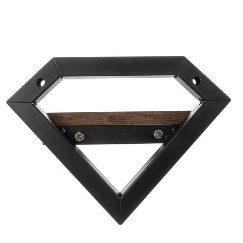 Zidna Polica Loft Stil 19 x 23 x 20 cm Crna MDF/Čelik