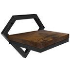 Zidna Polica Loft Stil 19 x 23 x 20 cm Crna MDF/Čelik