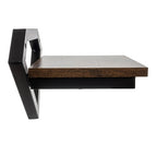 Zidna Polica Loft Stil 19 x 23 x 20 cm Crna MDF/Čelik