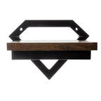 Zidna Polica Loft Stil 19 x 23 x 20 cm Crna MDF/Čelik