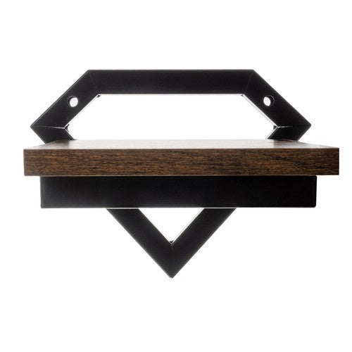 Zidna Polica Loft Stil 19 x 23 x 20 cm Crna MDF/Čelik