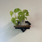Zidna Polica Loft Stil 19 x 23 x 20 cm Crna MDF/Čelik