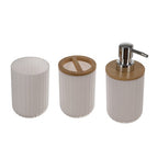 Set Kupaonskih Pribora od 6 Dijelova, Bijelo/Smeđe, 26 x 19.5 x 19.5 cm