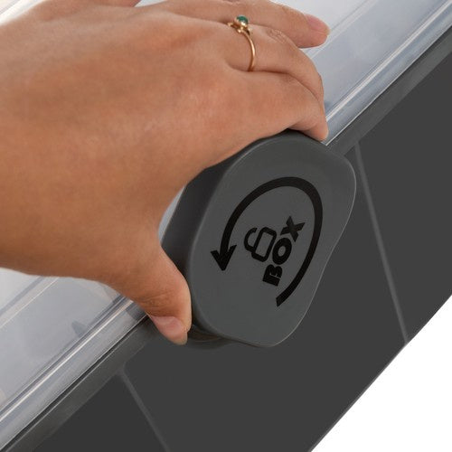 Veliki Organizator Za Lijekove 32 x 22.5 x 19 cm Sivi/Prozirni