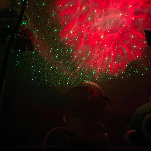 LED Projektor Zvijezda Astronaut Bijeli 12 x 18 x 6.5 cm s Daljinskim