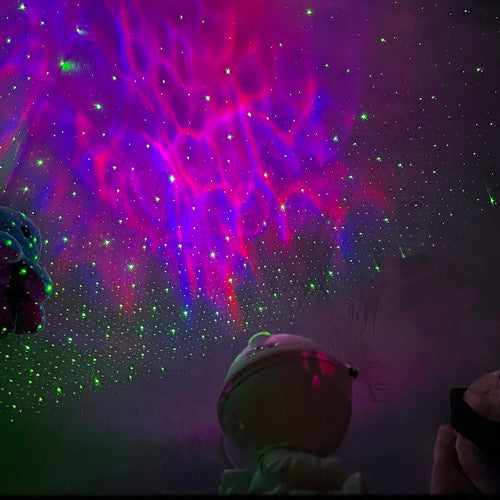 LED Projektor Zvijezda Astronaut Bijeli 12 x 18 x 6.5 cm s Daljinskim