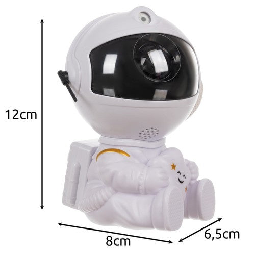 LED Projektor Zvijezda Astronaut Bijeli 12 x 18 x 6.5 cm s Daljinskim