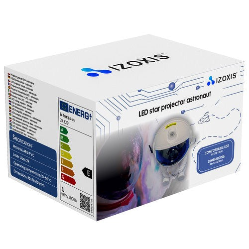 LED Projektor Zvijezda Astronaut Bijeli 12 x 18 x 6.5 cm s Daljinskim