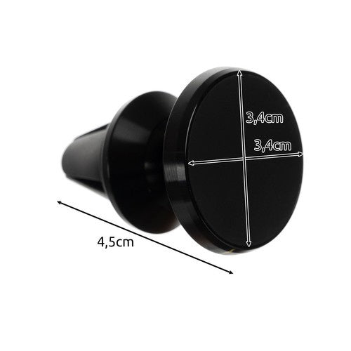 Magnetni Držač za Mobitel za Automobil, Crni, 4.5 x 3.4 x 3.4 cm