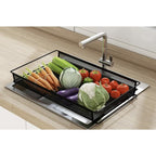 Mobilna Kuhinjska Polica s 3 Košare 65 x 25 x 44 cm Crna