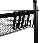 Mobilna Kuhinjska Polica s 3 Košare 65 x 25 x 44 cm Crna
