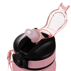 Motivacijska Boca za Vodu 1L, Roza i Plava, S Mjerama i Slamkom