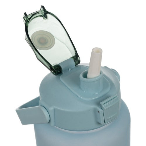 Motivacijska Boca za Vodu 2L, Ljubičasto-Plava, 30 x 10 cm