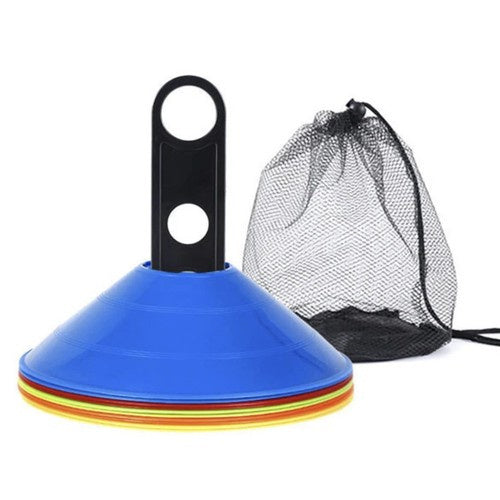 Set Trening Čunjeva 50 Komada u 5 Boja s Postoljem i Torbom