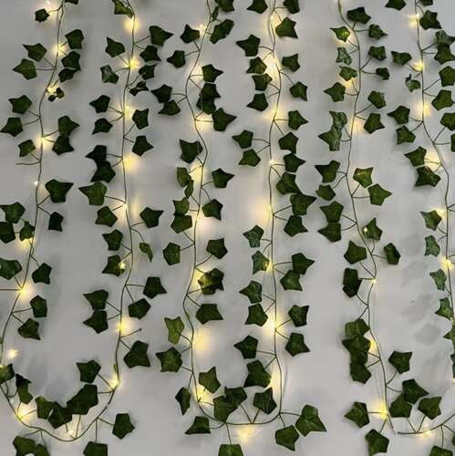 Umjetni Bršljan s LED Rasvjetom, 25 m, Zelena