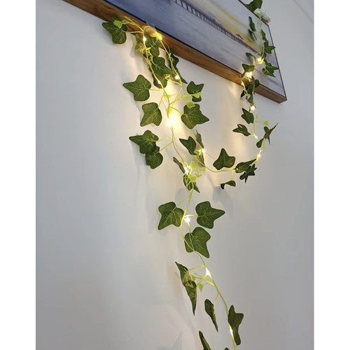 Umjetni Bršljan s LED Rasvjetom, 25 m, Zelena