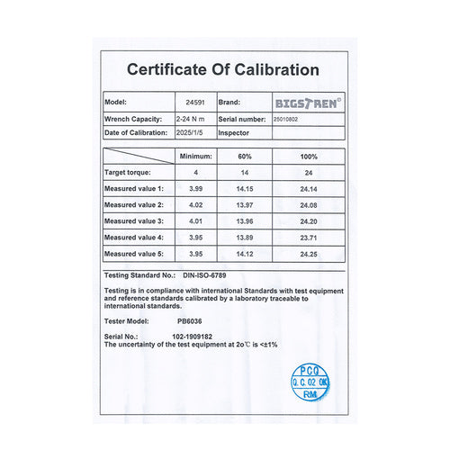 Moment Ključ 1/4 2-24 Nm s Kutijom i Certifikatom, Crni