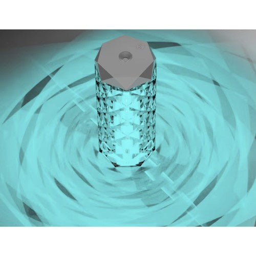 Ovlaživač Zraka i Noćna Lampa s LED Ružom, 400 ml, Bijela/Prozirna, 18 x 7 cm