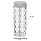 Ovlaživač Zraka i Noćna Lampa s LED Ružom, 400 ml, Bijela/Prozirna, 18 x 7 cm