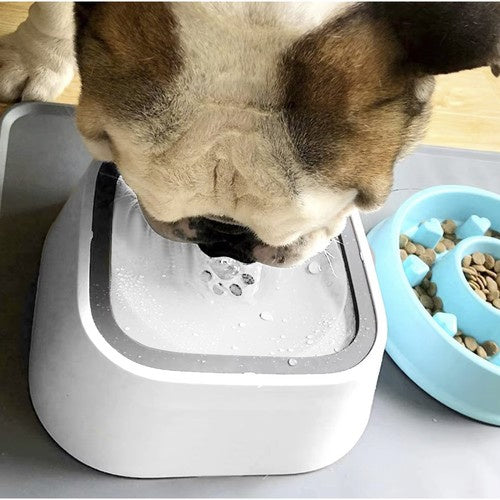 Set Posuda za Vodu za Pse i Mačke 1.5l s Protiv-Polijevanja + Sklopiva Putna Posuda 350 ml