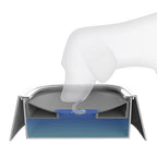 Set Posuda za Vodu za Pse i Mačke 1.5l s Protiv-Polijevanja + Sklopiva Putna Posuda 350 ml