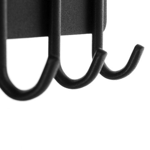 Zidna Vješalica s Policom i Magnetom 24.5 x 8.5 x 5 cm Crna