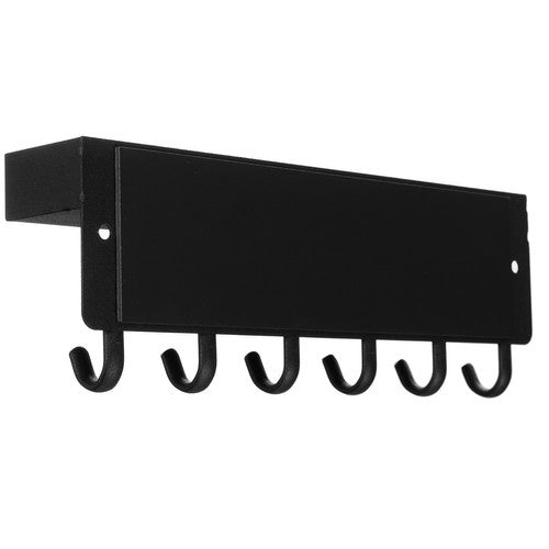 Zidna Vješalica s Policom i Magnetom 24.5 x 8.5 x 5 cm Crna