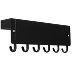 Zidna Vješalica s Policom i Magnetom 24.5 x 8.5 x 5 cm Crna