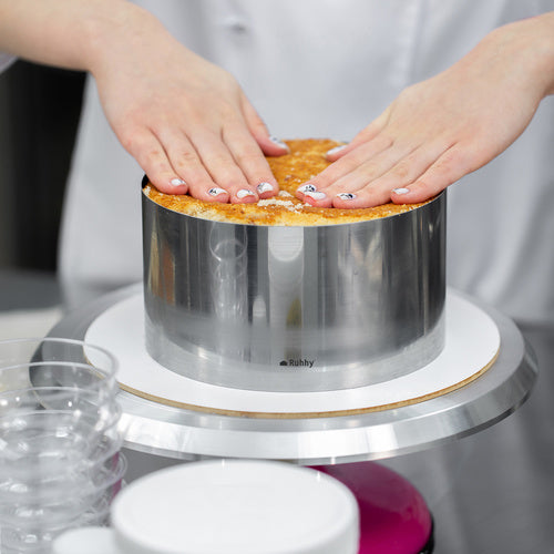 Podesivi Obruč za Torte 16-30 cm, Visina 20 cm, Srebrni