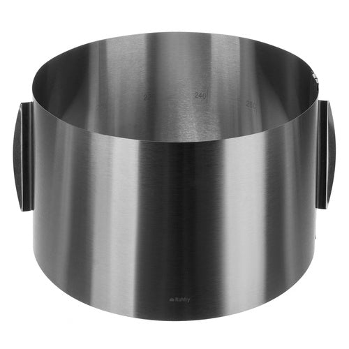 Podesivi Obruč za Torte 16-30 cm, Visina 20 cm, Srebrni
