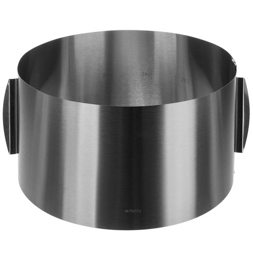Podesivi Obruč za Torte 16-30 cm, Visina 15 cm, Srebrni