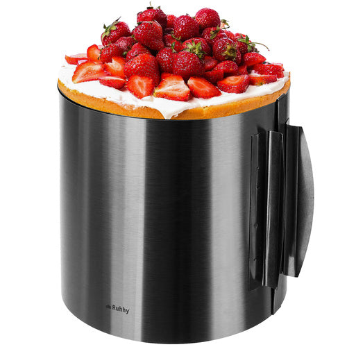 Podesivi Obruč za Torte 16-30 cm, Visina 15 cm, Srebrni