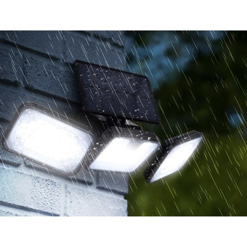 Solarna Vanjska Lampa 180 LED s Senzorom Pokreta i Sumraka, Crna, 33 x 11 x 12.5 cm