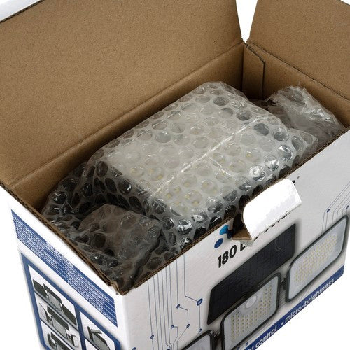 Solarna Vanjska Lampa 180 LED s Senzorom Pokreta i Sumraka, Crna, 33 x 11 x 12.5 cm