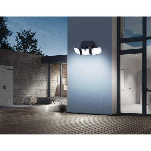 Solarna Vanjska Lampa 180 LED s Senzorom Pokreta i Sumraka, Crna, 33 x 11 x 12.5 cm