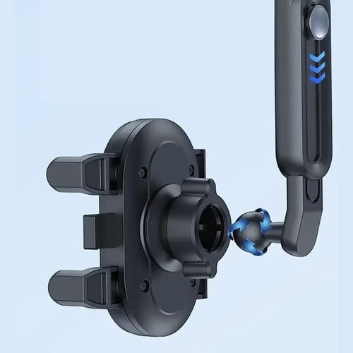 Rotirajući Držač za Telefon za Retrovizor u Autu, Crno-Srebrni, 26-32 x 15-20 cm