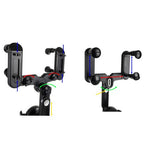 Rotirajući Držač za Telefon za Retrovizor u Autu, Crno-Srebrni, 26-32 x 15-20 cm