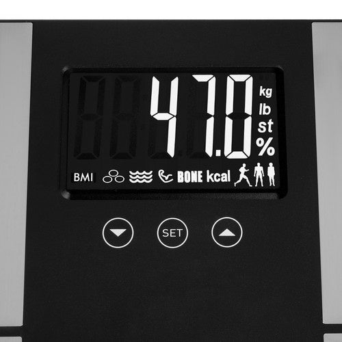 LCD Analitička Osobna Vaga Crno-Srebrna, do 225 kg
