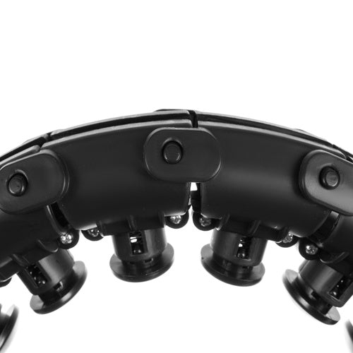 Hula Hoop s Masažerom i Utezima, 30-42 cm, Crni