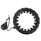 Hula Hoop s Masažerom i Utezima, 30-42 cm, Crni